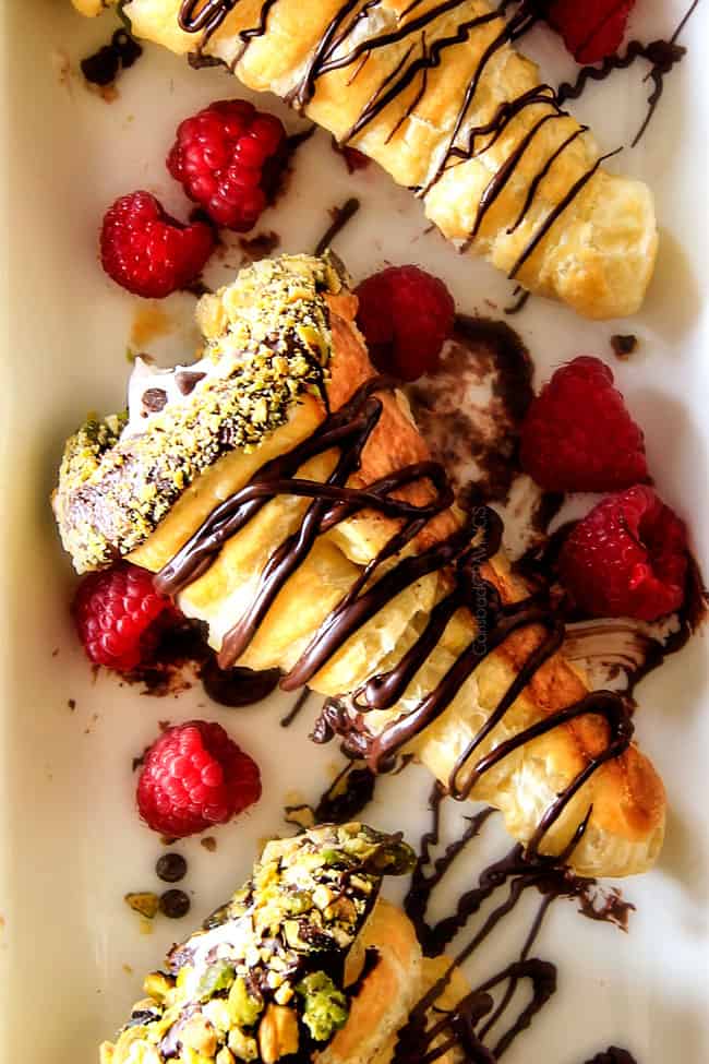 Puff Pastry Cannoli Cones