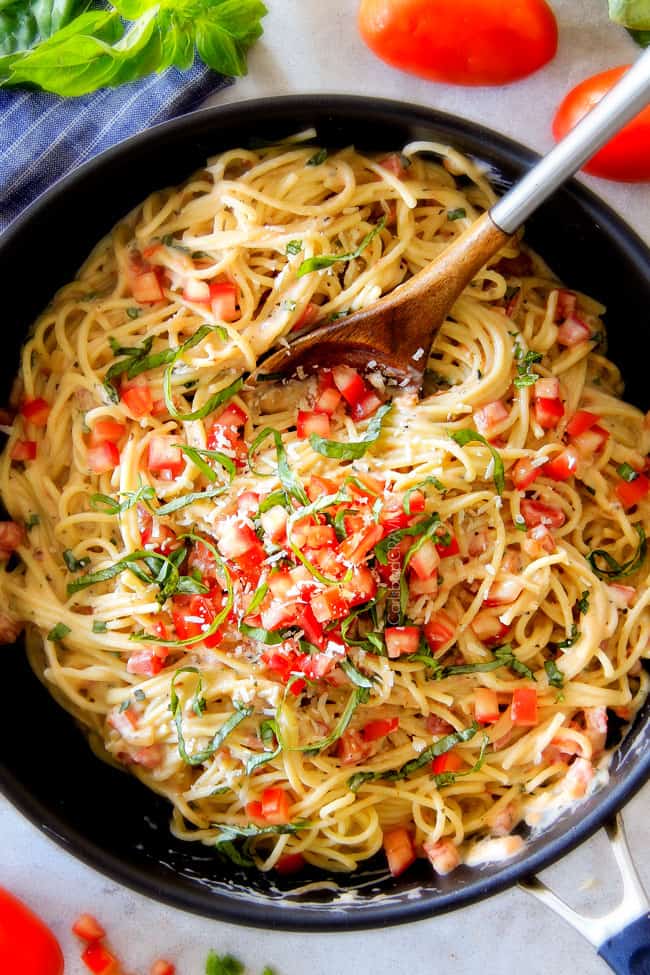 Garlic Mozarella Margherita Pasta