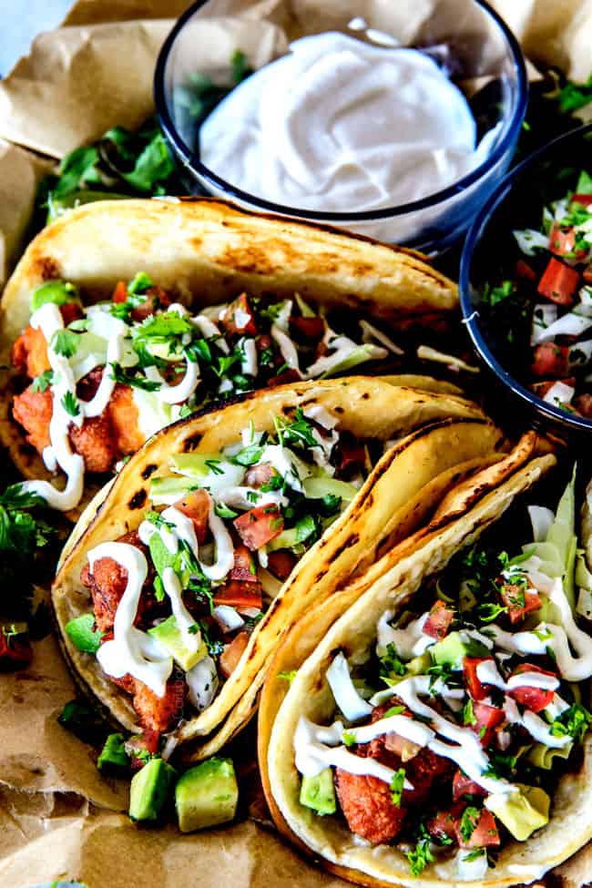 Baja Tacos with Fish Taco Sauce