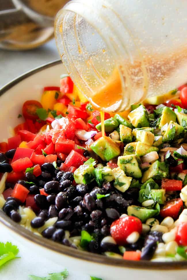 Best Orzo Salad with Chipotle Honey Lime Vinaigrette