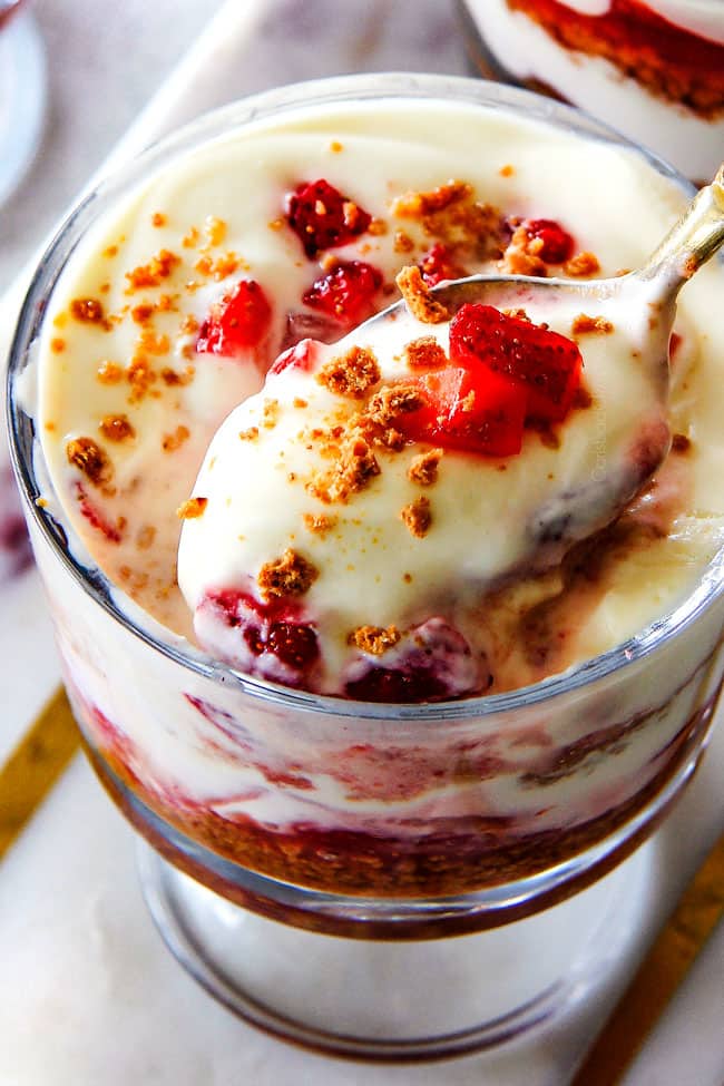 No Bake Strawberry Cheesecake Parfaits