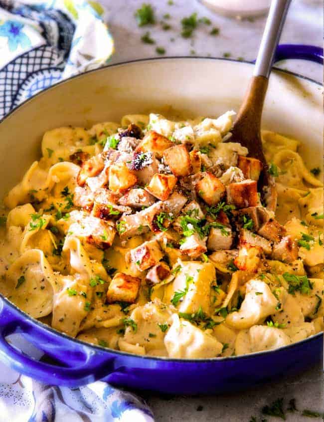 Caesar Chicken Pasta (Lightened Up)