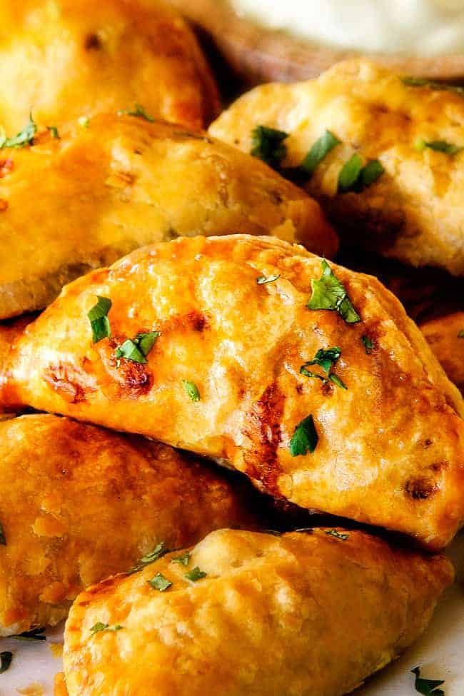 Chipotle Chicken Empanadas with Avocado Dip