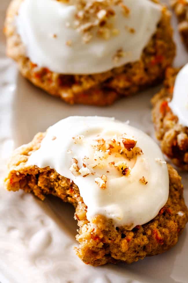 Carrot Cake Cookies with Cream Cheese
