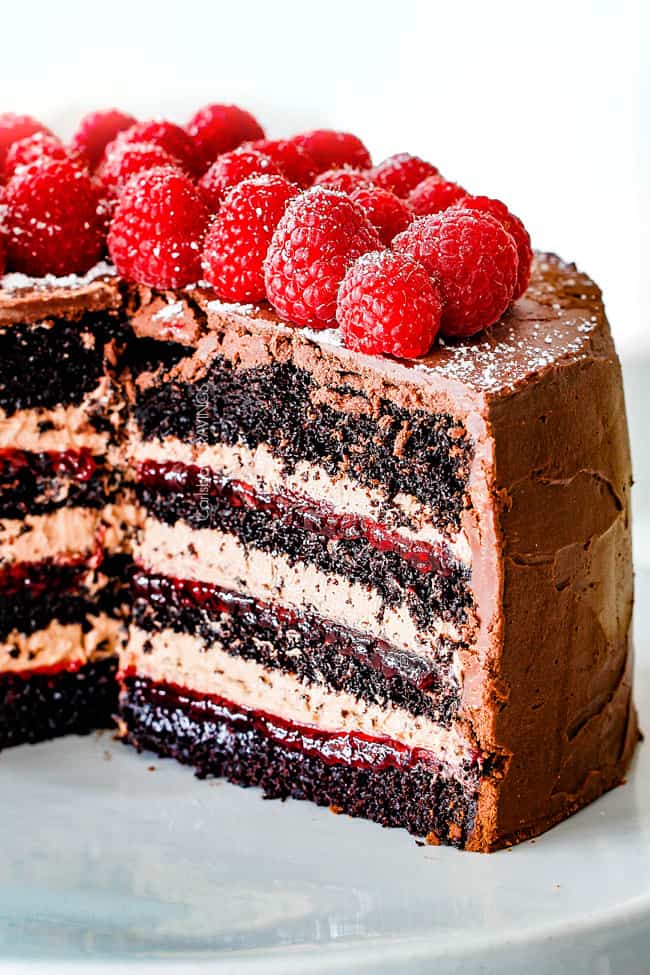 Chocolate Raspberry Layer Cake