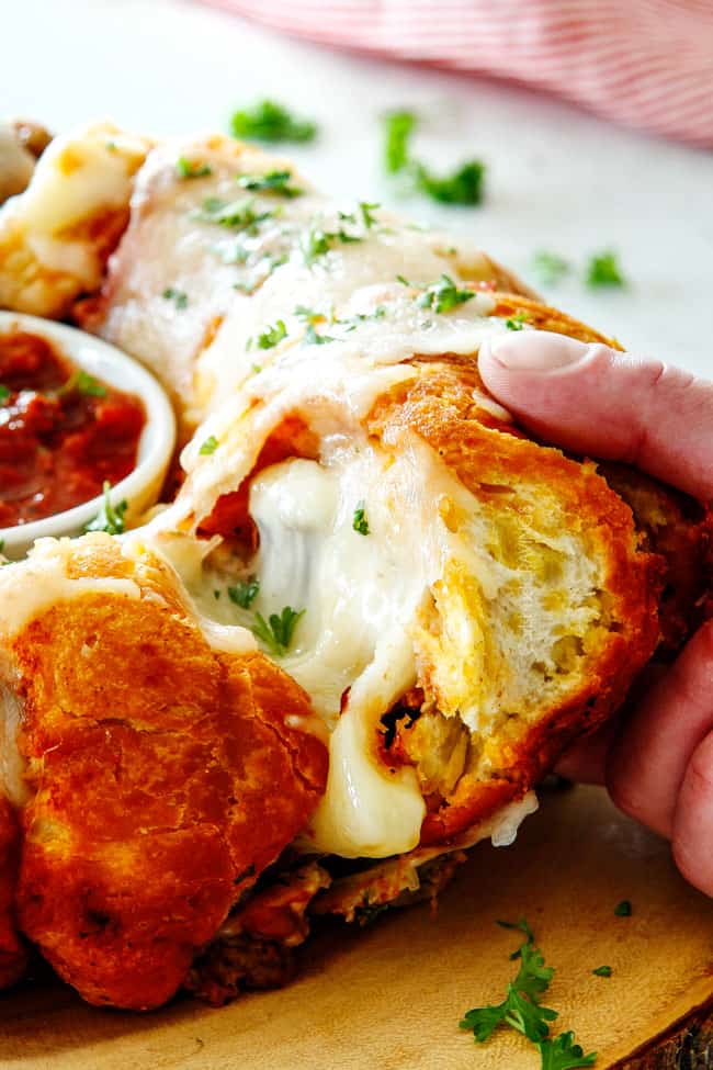Italian Meatball Pull Apart Bread