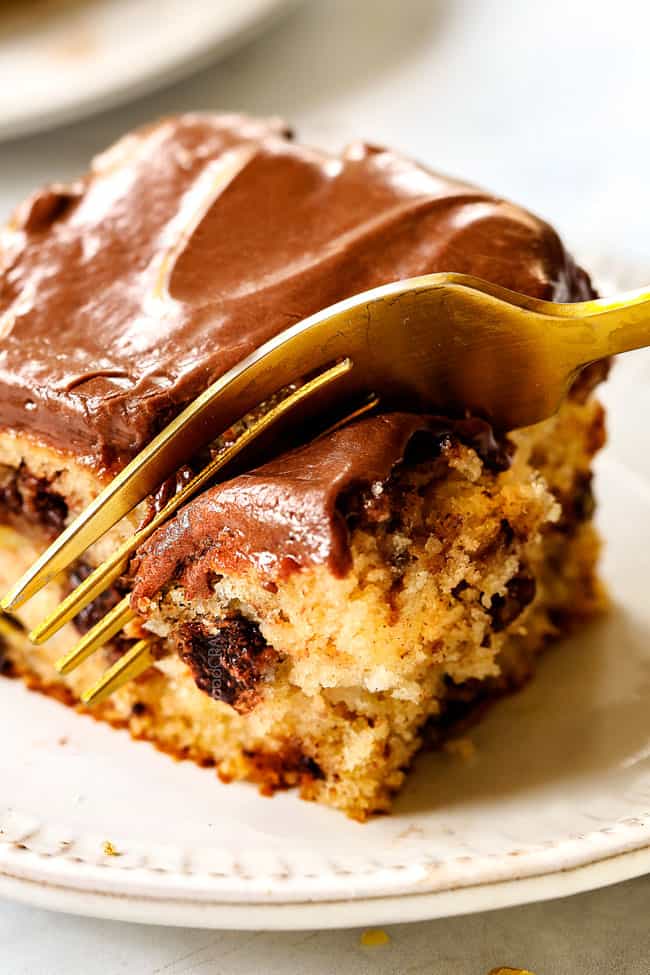 Banana Cake with Nutella Cream Cheese Frosting