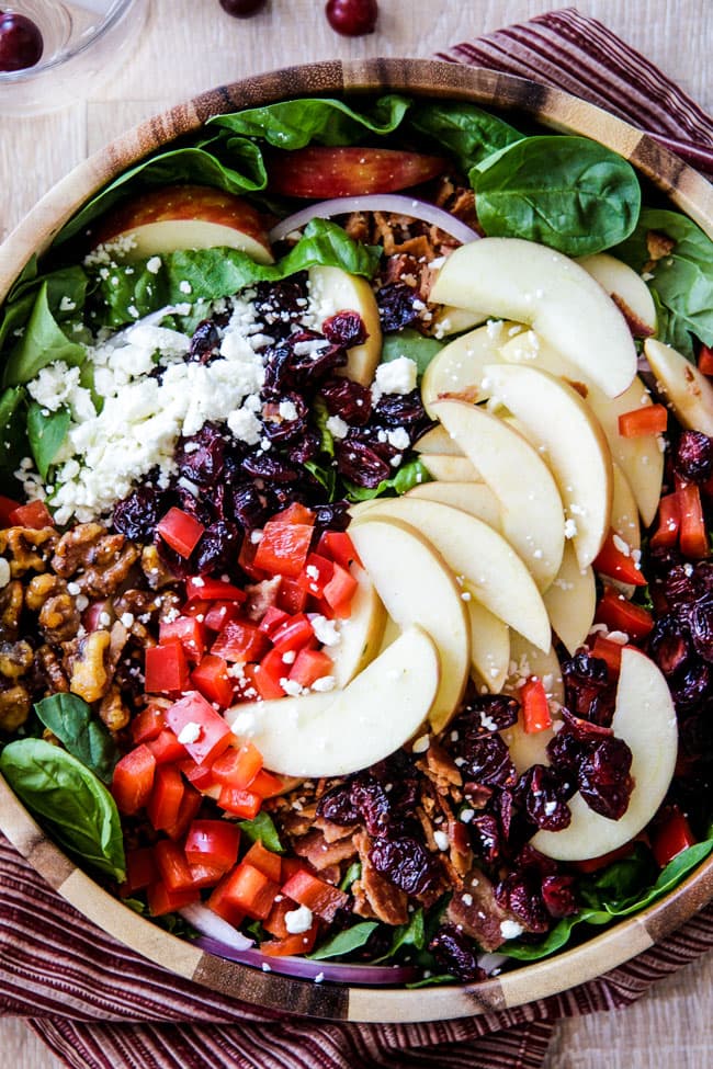 Apple Cranberry Salad with Poppyseed Vinaigrette