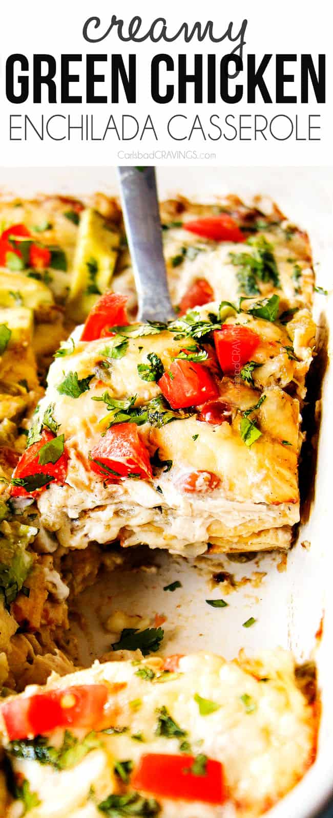 Green Chicken Enchilada Casserole Recipe