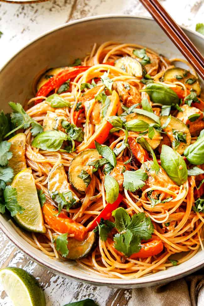 Rice Noodles in Coconut Curry Sauce