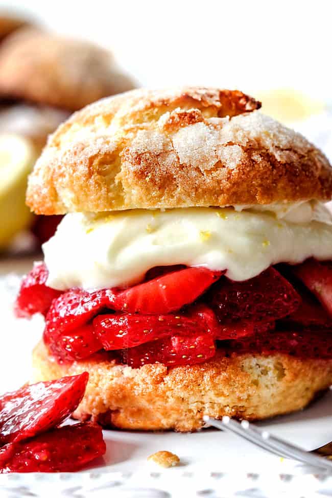 Strawberry Shortcakes with Lemon Curd Whipped Cream