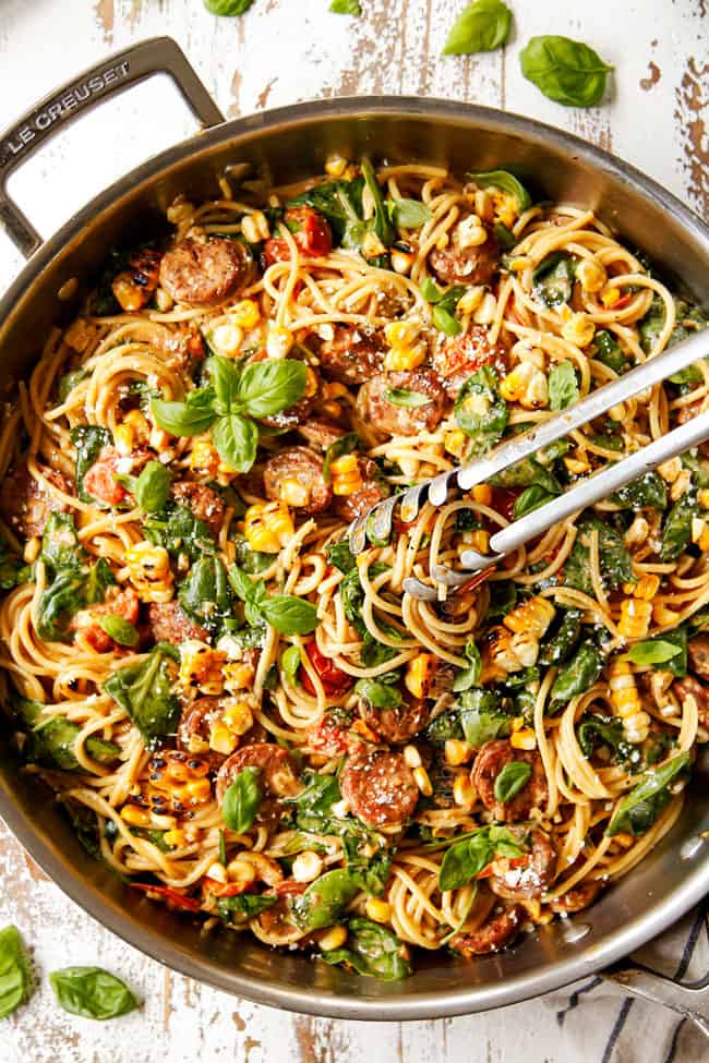 Pasta with Spinach and Tomatoes