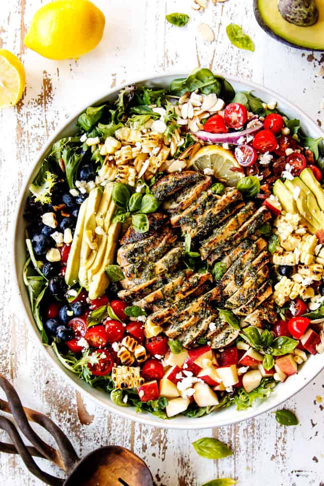 Grilled Chicken Salad with Lemon Basil Vinaigrette