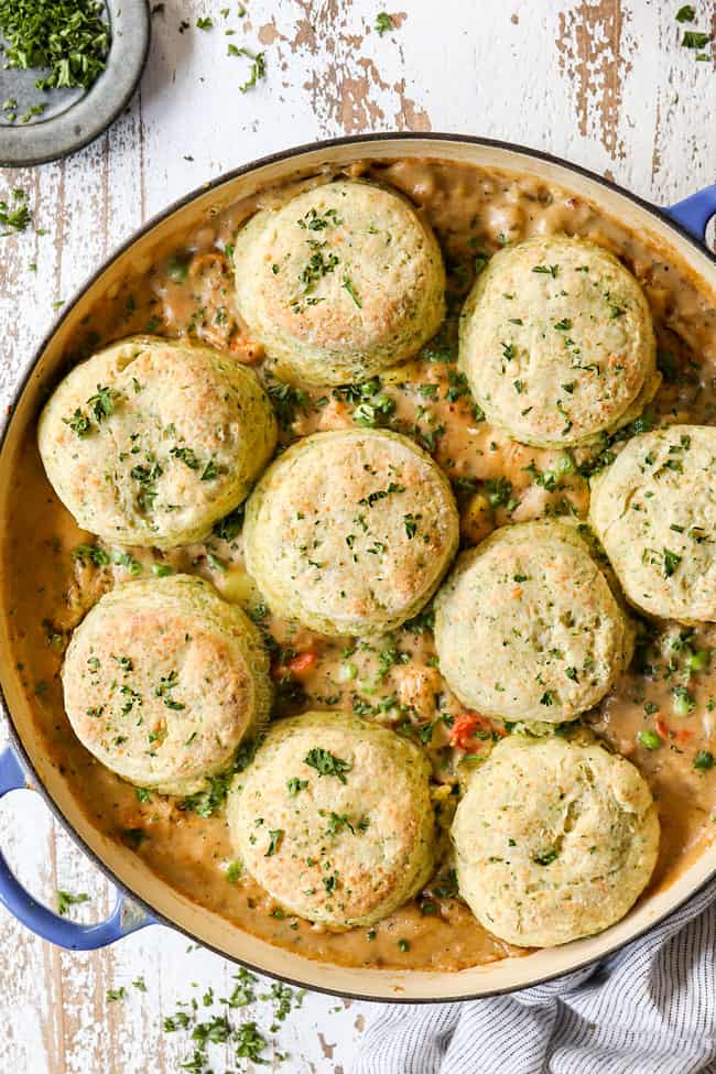 Chicken Pot Pie with Biscuits