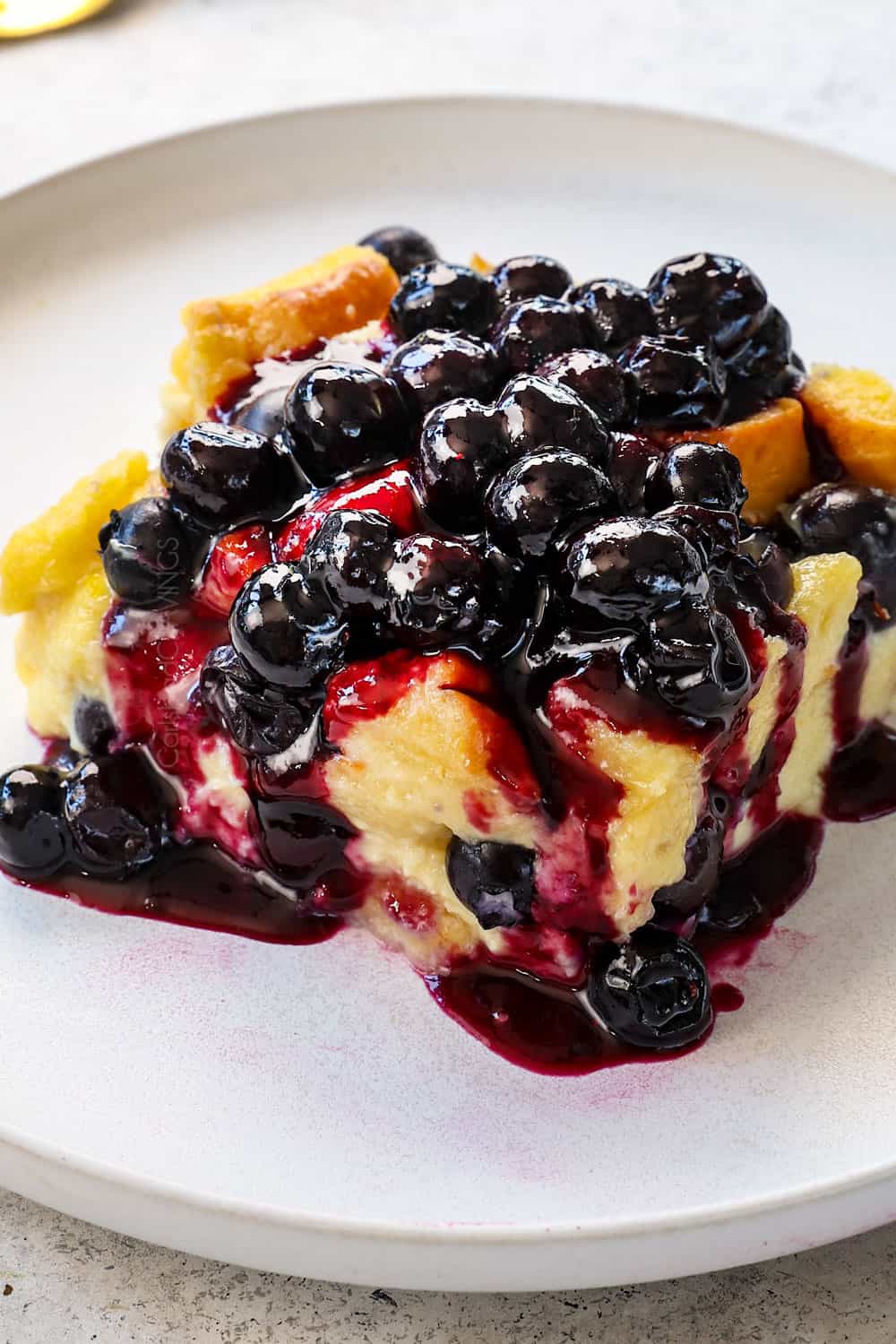 Blueberry Cream Cheese French Toast Casserole