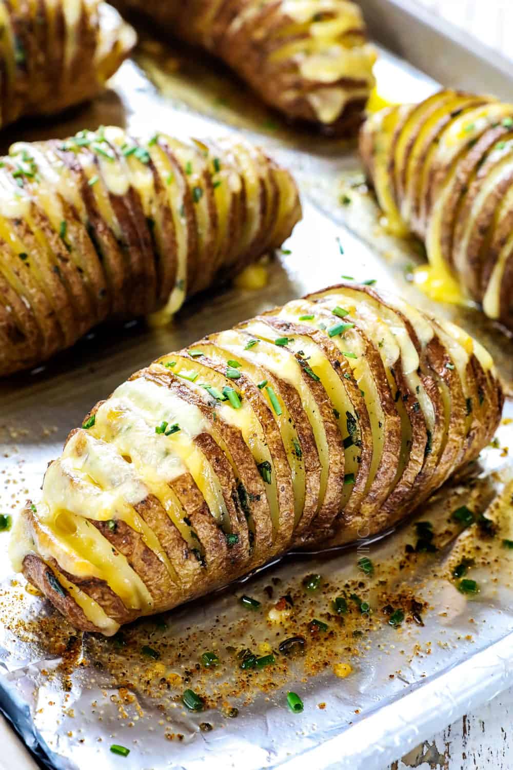 Hassleback Potato Recipe with Garlic Thyme Butter