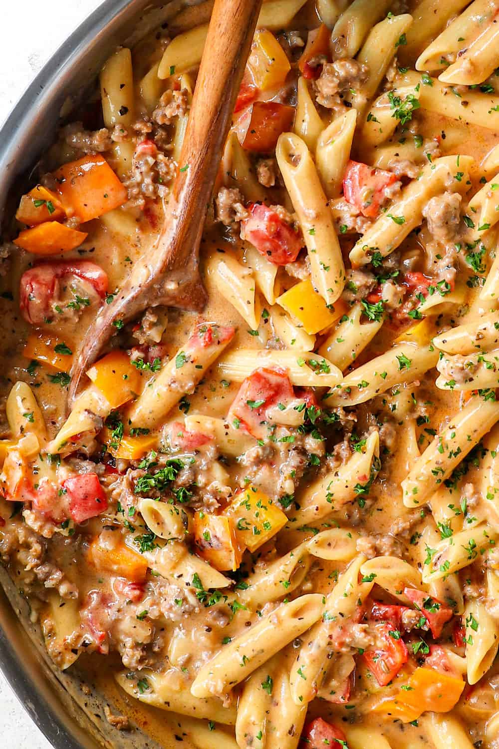 Pasta with Italian Sausage and Peppers