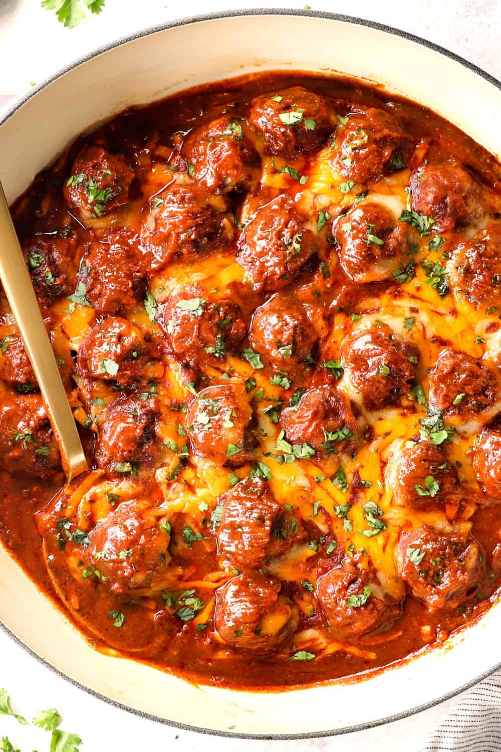 Baked Enchilada Meatballs