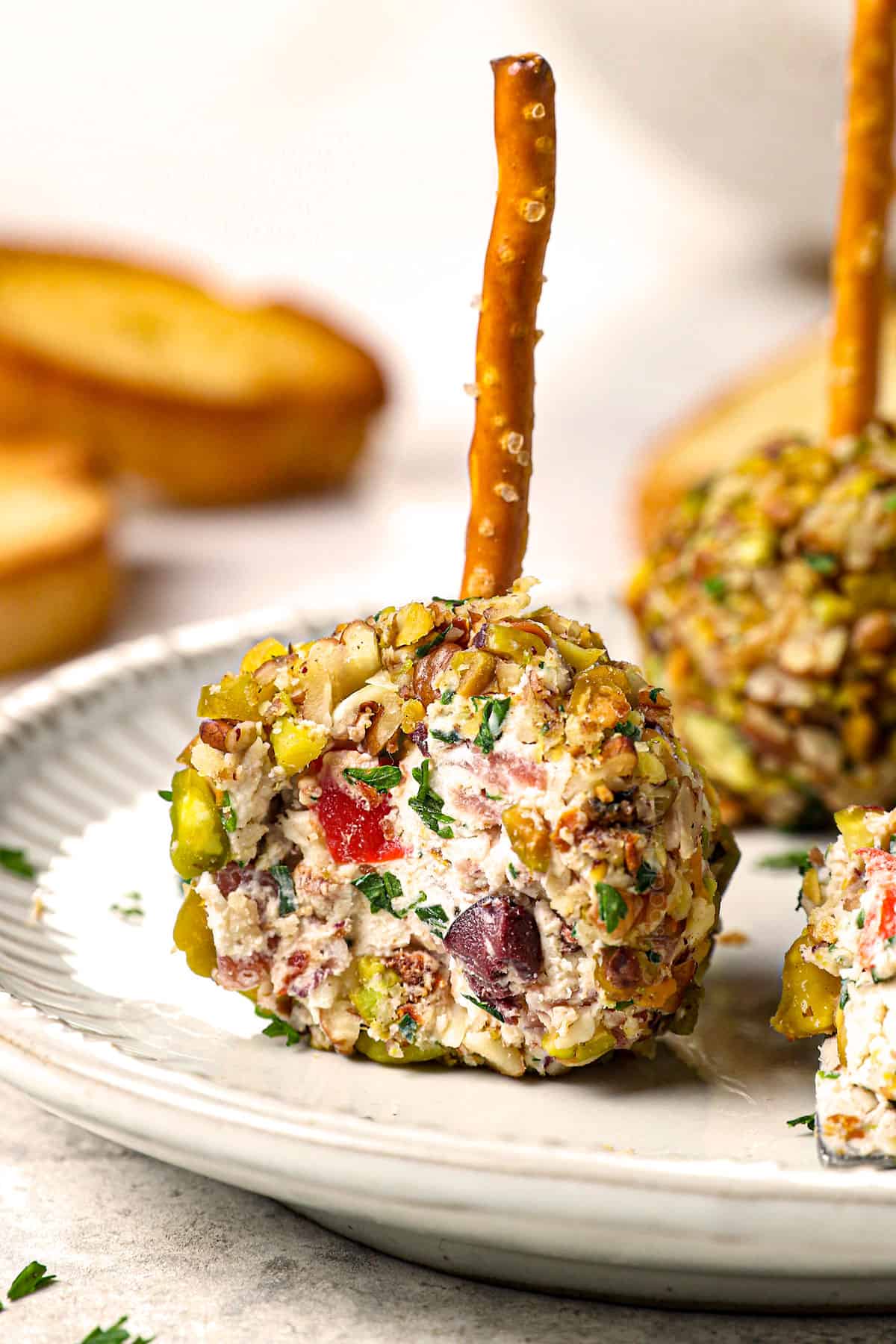 Mini Cheese Balls on a Stick