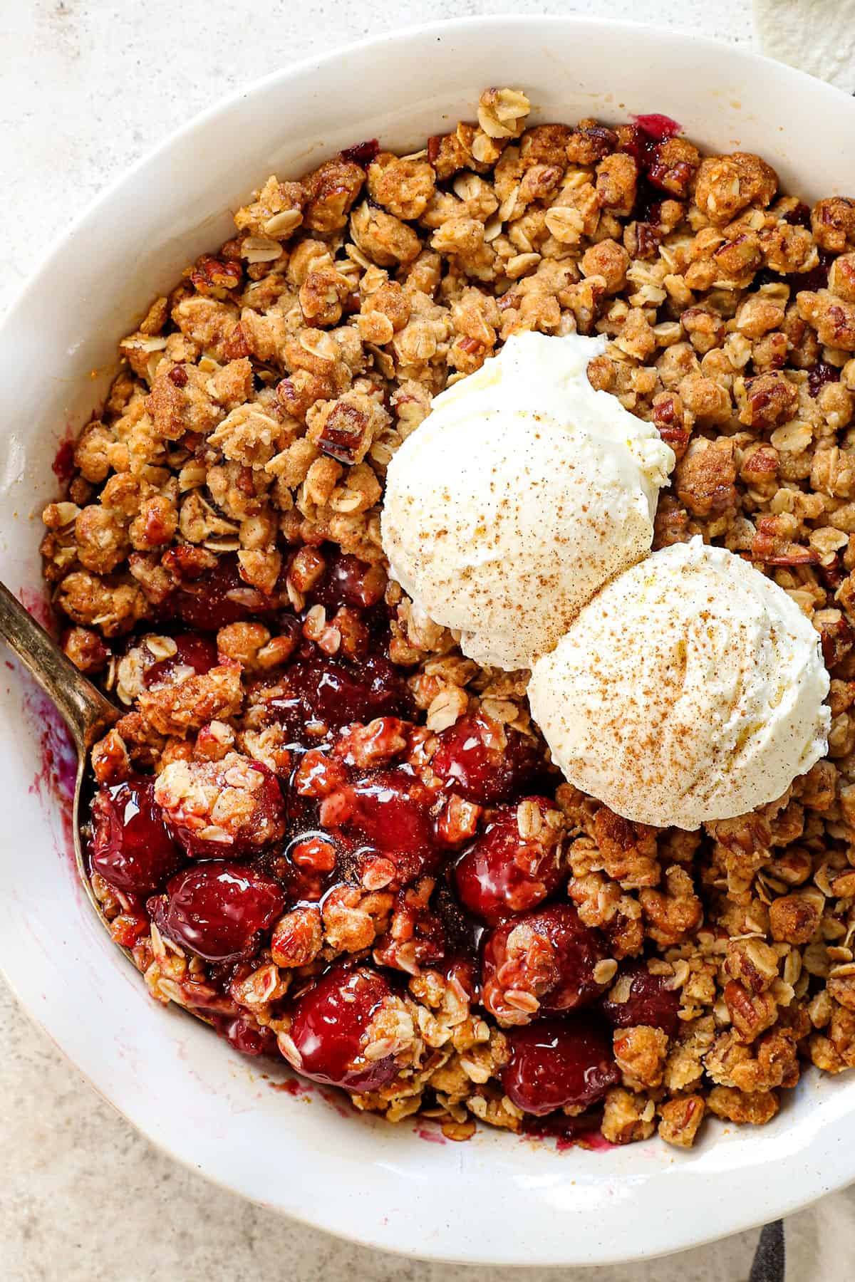 Fresh Cherry Crisp Recipe