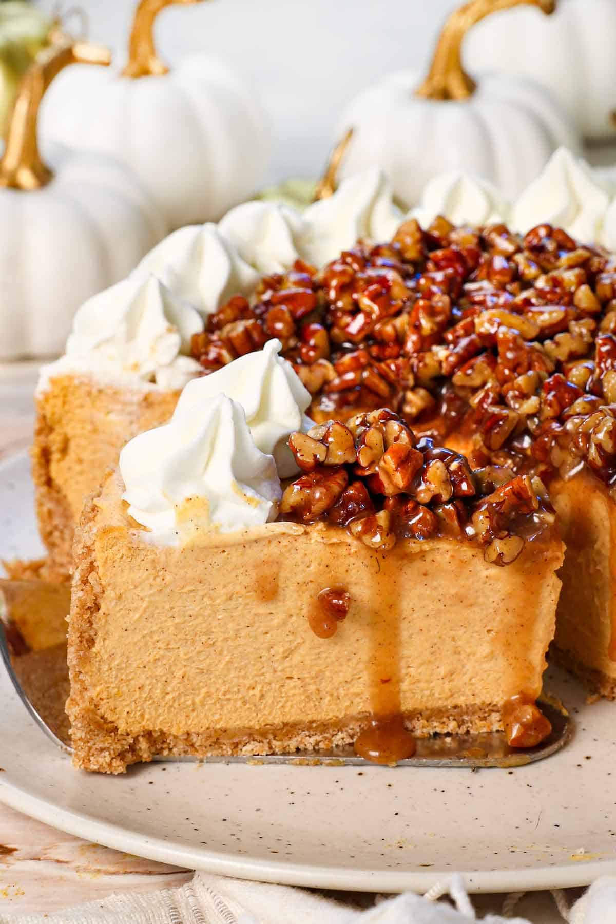 Easy No Bake Pumpkin Cheesecake