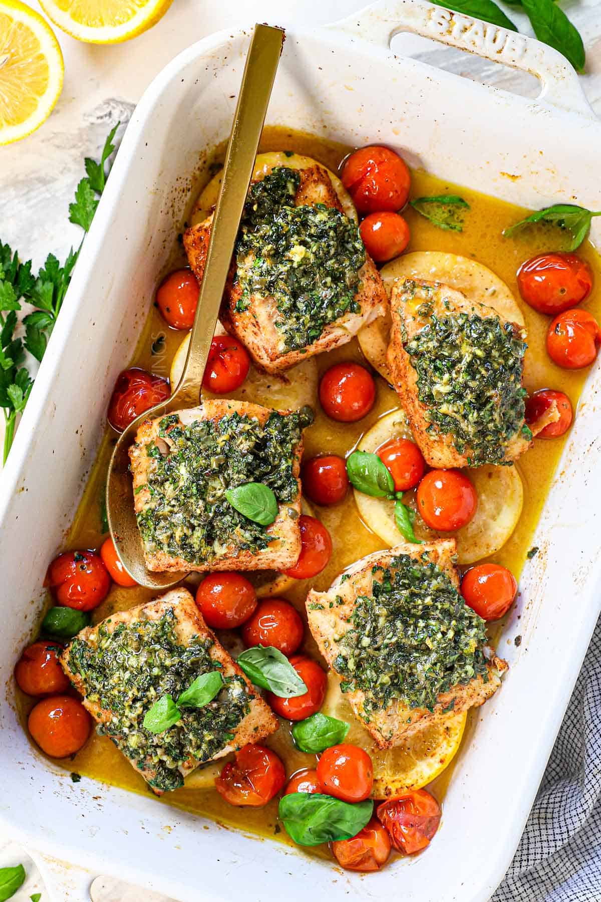 Baked Cod Recipe with Lemon and Garlic