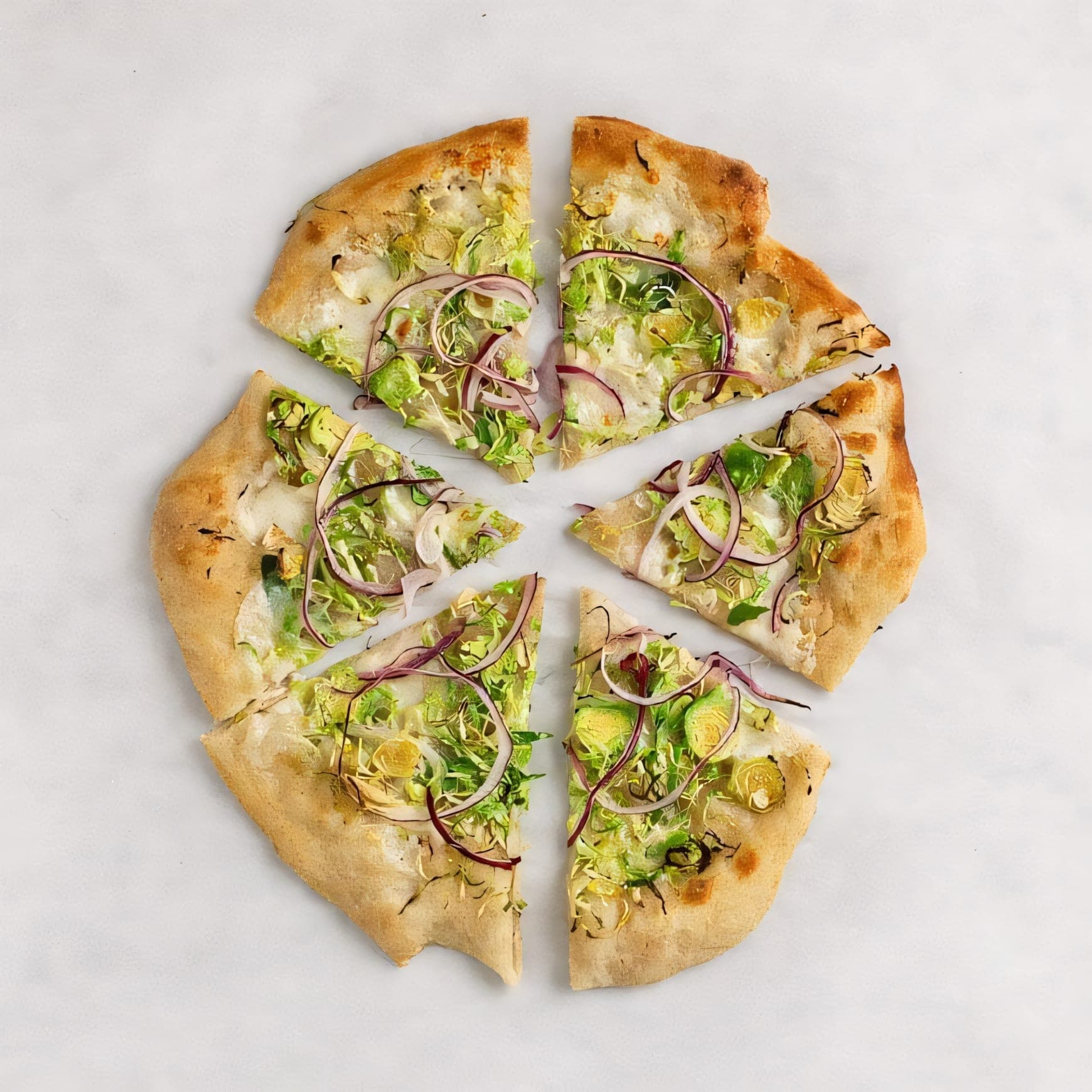 Brussels Sprout & Red Onion Pizza