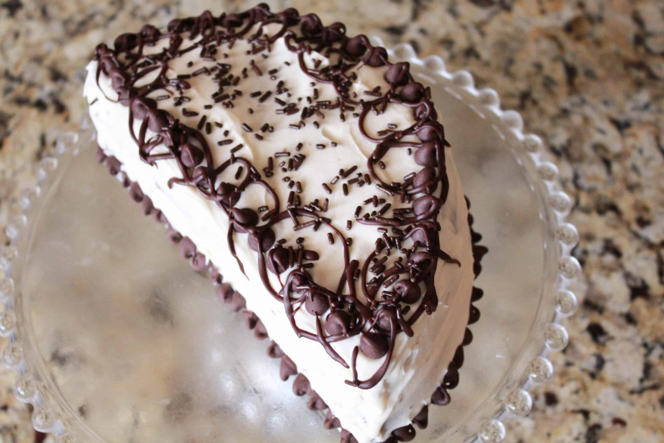 Half Birthday Cake (Chocolate Cake with Cream Cheese Frosting)