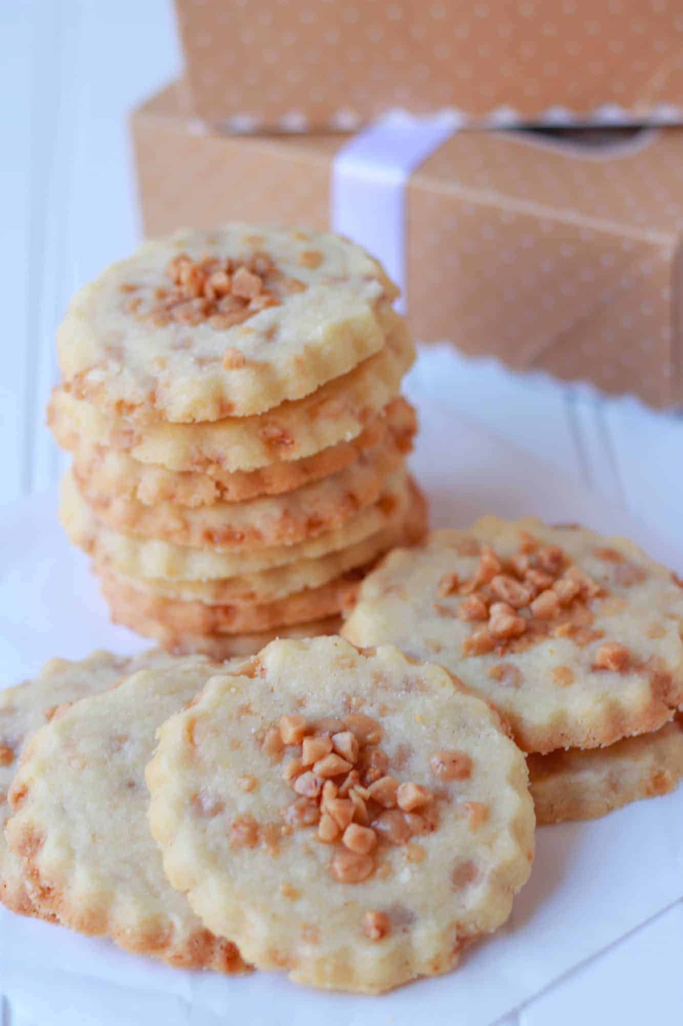 Toffee Shortbread Cookies