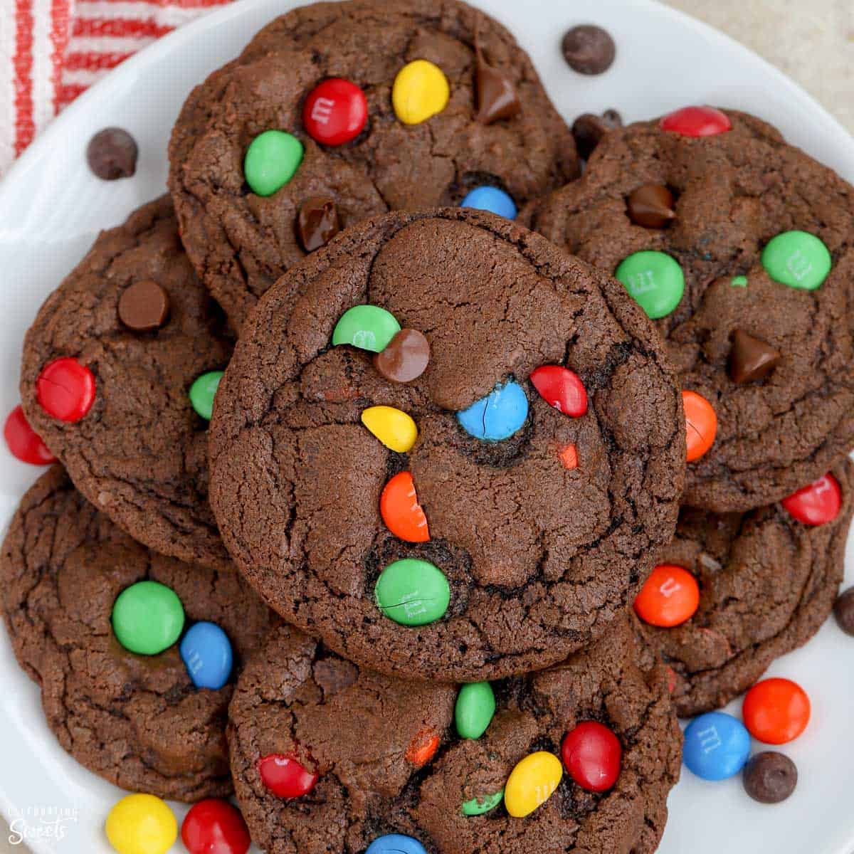Soft and Chewy Chocolate M&M Cookies