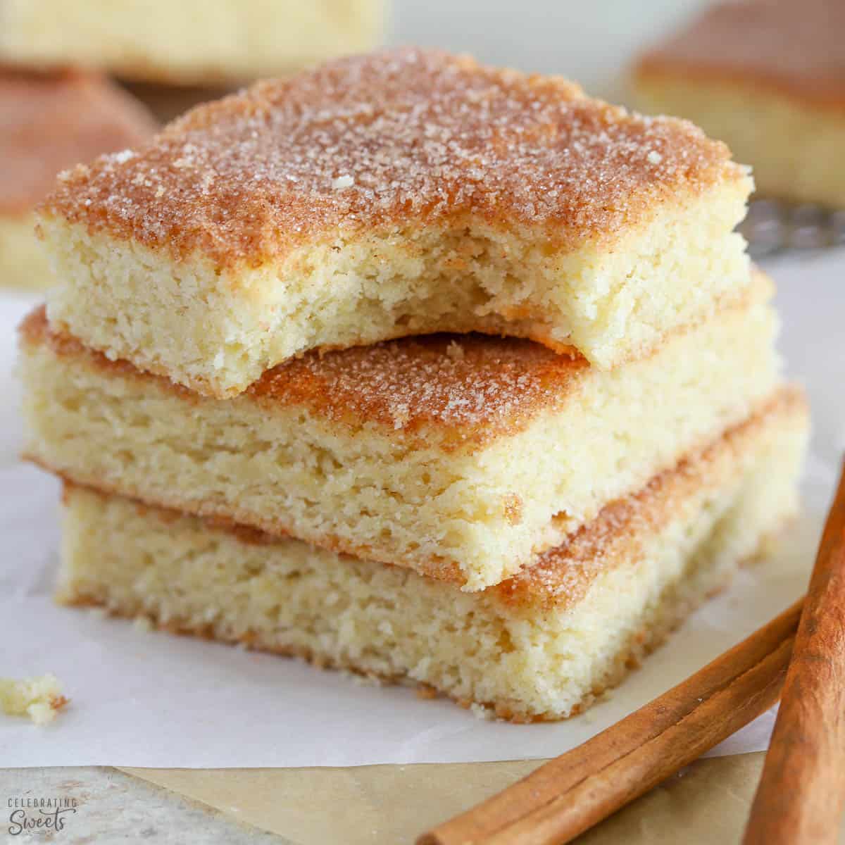 Soft Snickerdoodle Bars