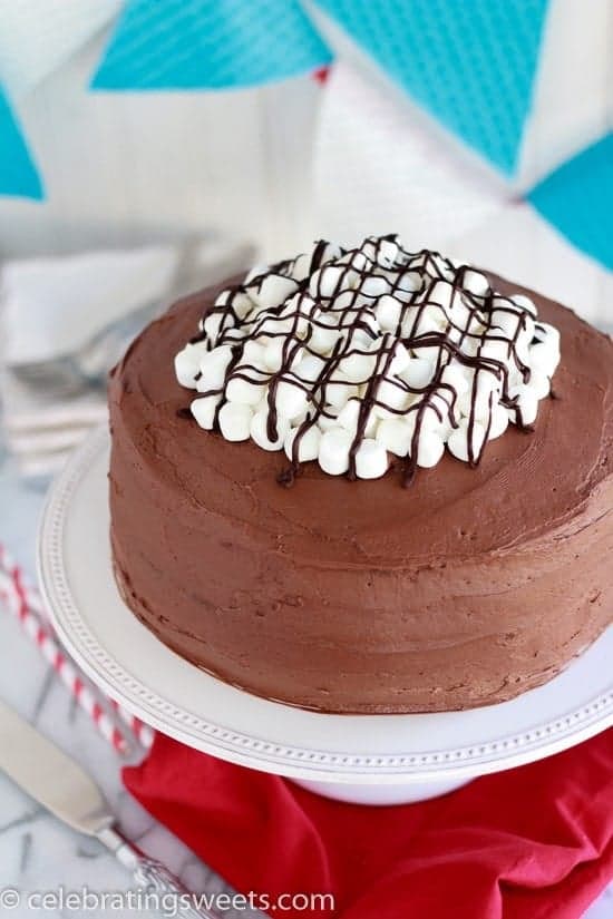 Chocolate Marshmallow Layer Cake