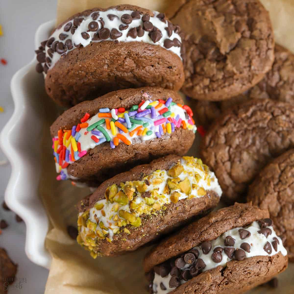 Brownie Ice Cream Sandwiches