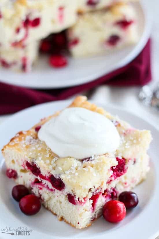 Easy Cranberry Vanilla Yogurt Cake