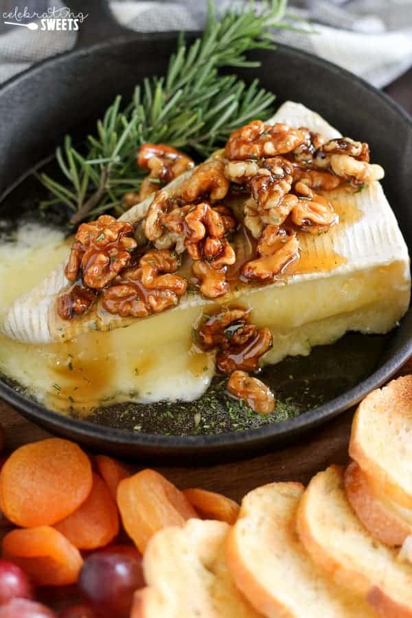 Honey, Rosemary & Walnut Baked Brie