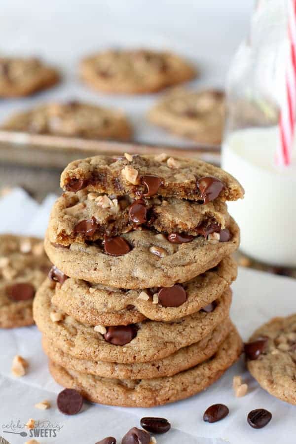 Coffee Toffee Chocolate Chip Cookies