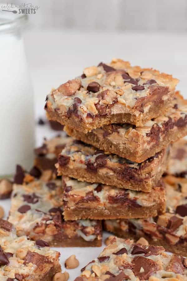 Peanut Butter Cup Magic Cookie Bars