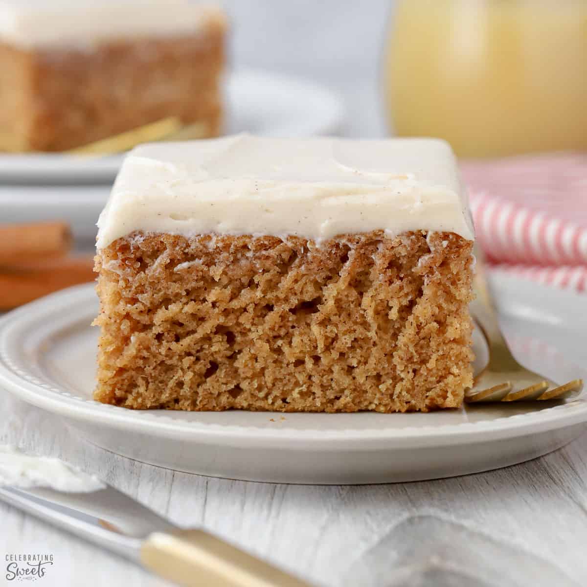 Applesauce Cake with Cinnamon Cream Cheese Frosting