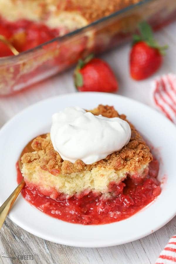Warm Strawberry Crumb Cake
