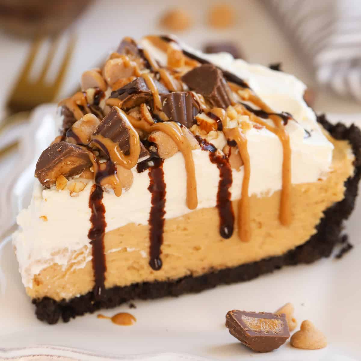 No Bake Peanut Butter Pie