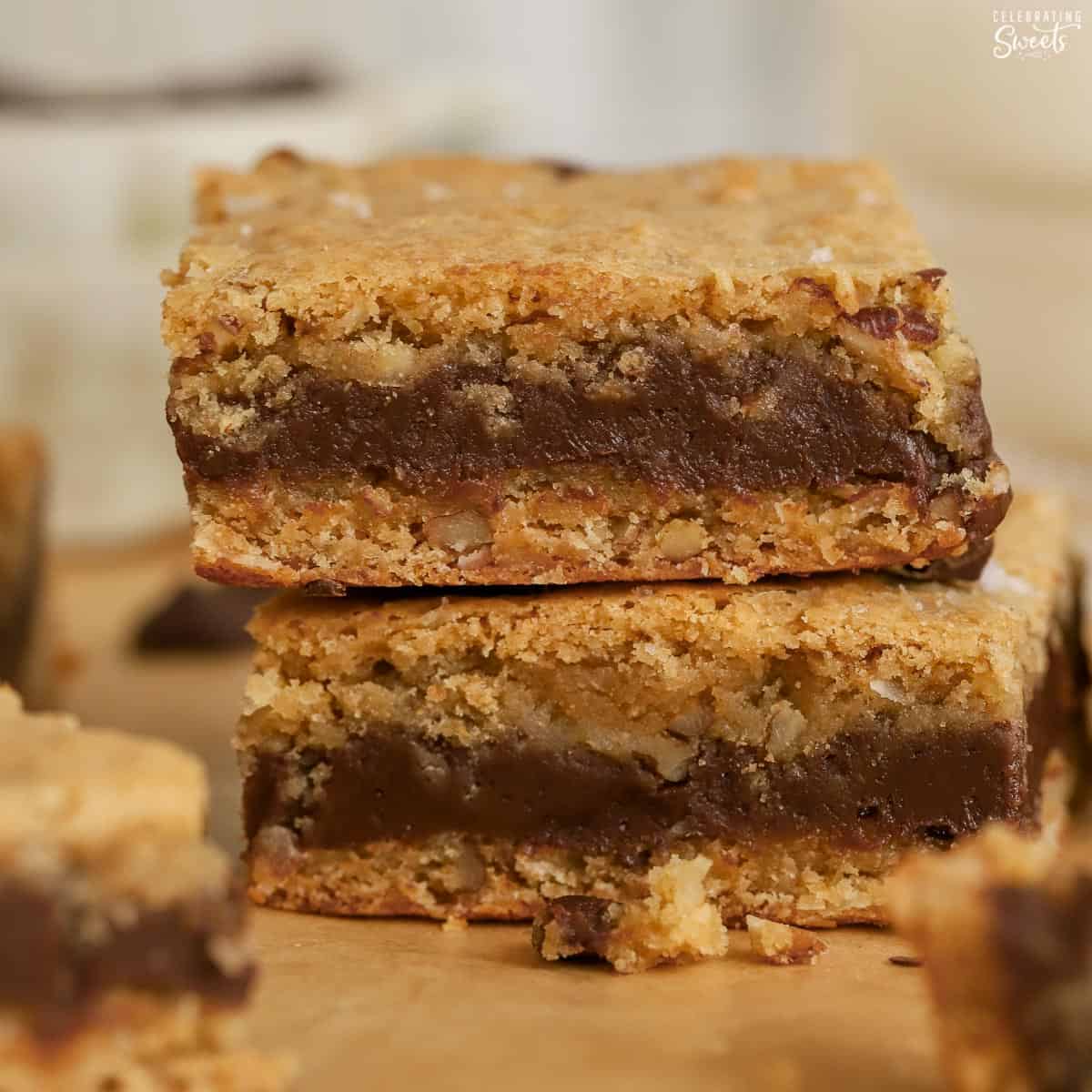 Fudge Stuffed Blondies