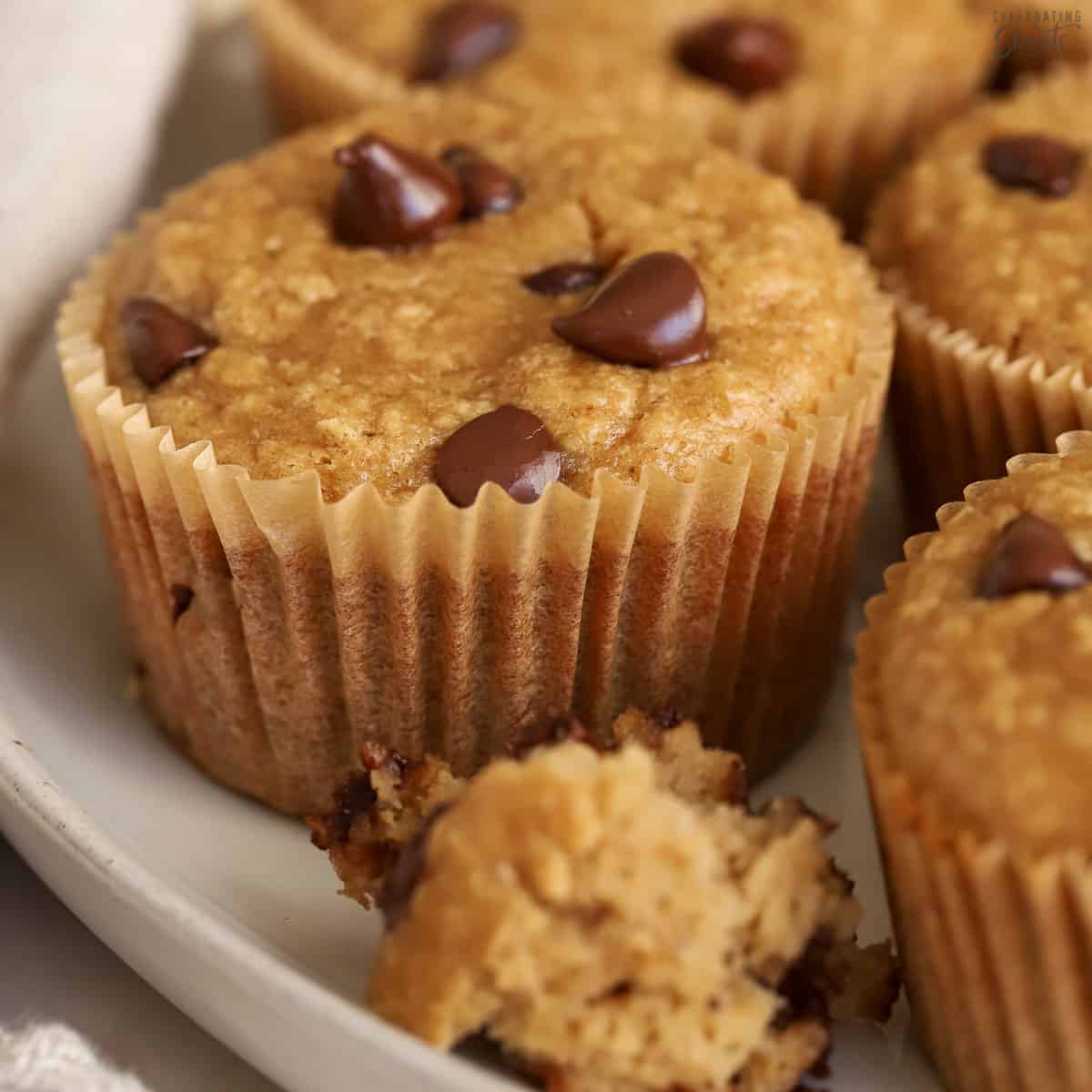Peanut Butter Banana Oatmeal Muffins
