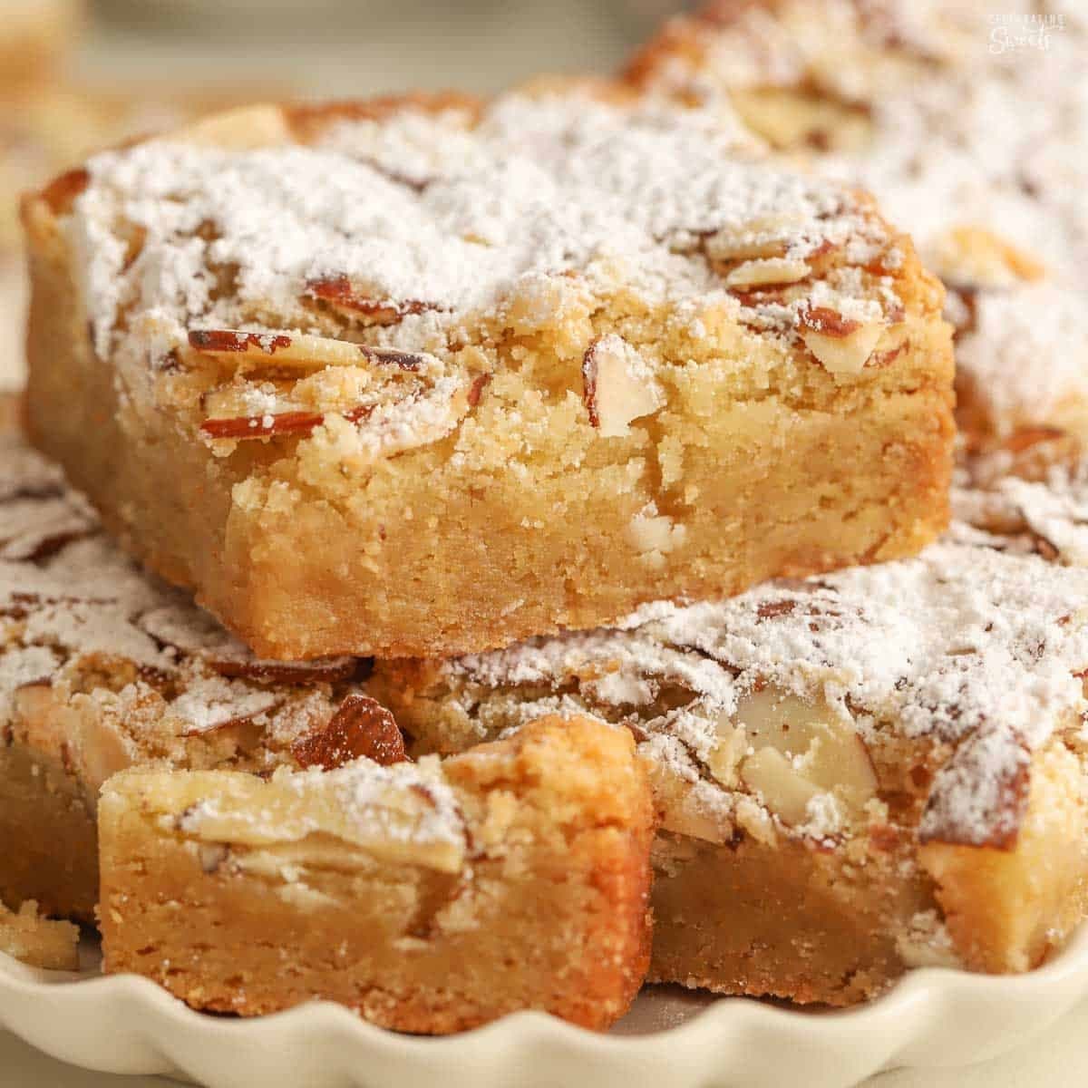 Chewy Almond Blondies