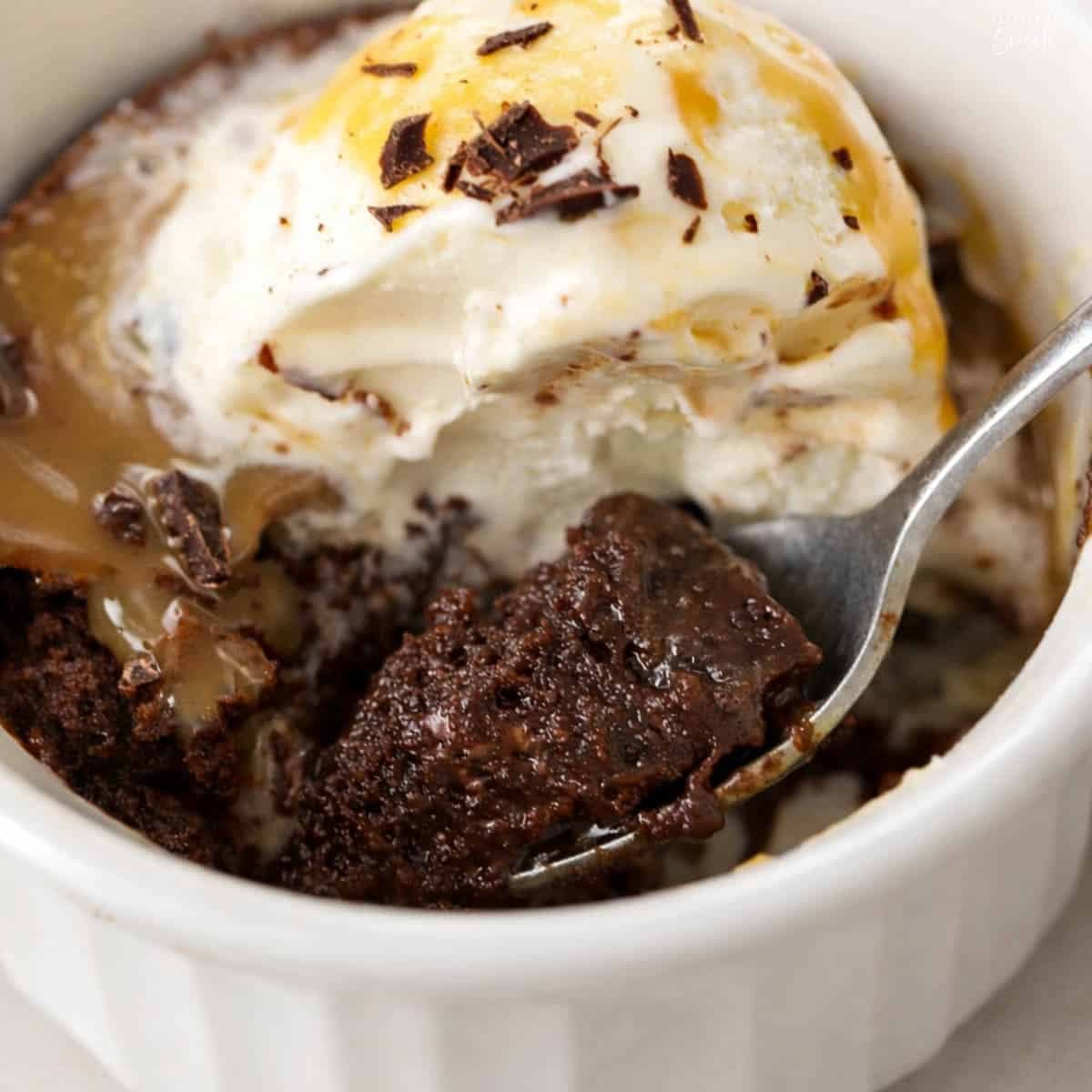 Brownie Pudding (For Two)