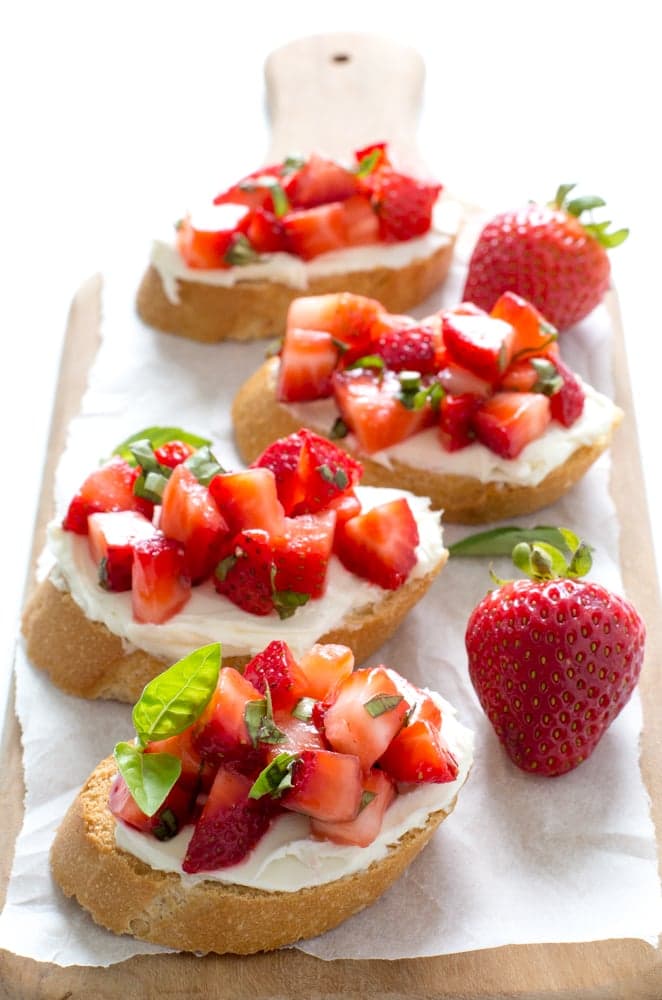 Strawberry Basil Bruschetta