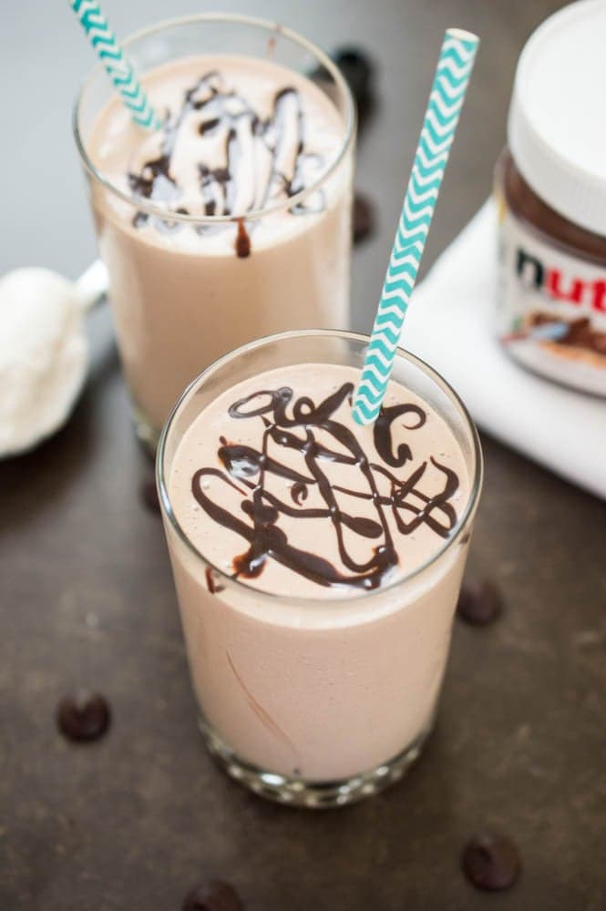 Peanut Butter and Nutella Milkshake