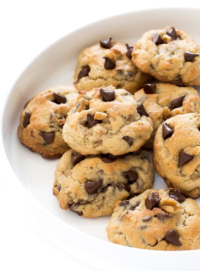 Thick Chocolate Chip Walnut Cookies