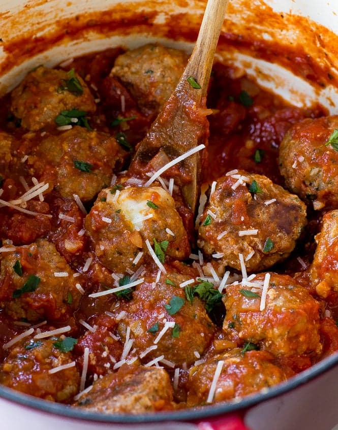 Baked Turkey Pesto Meatballs