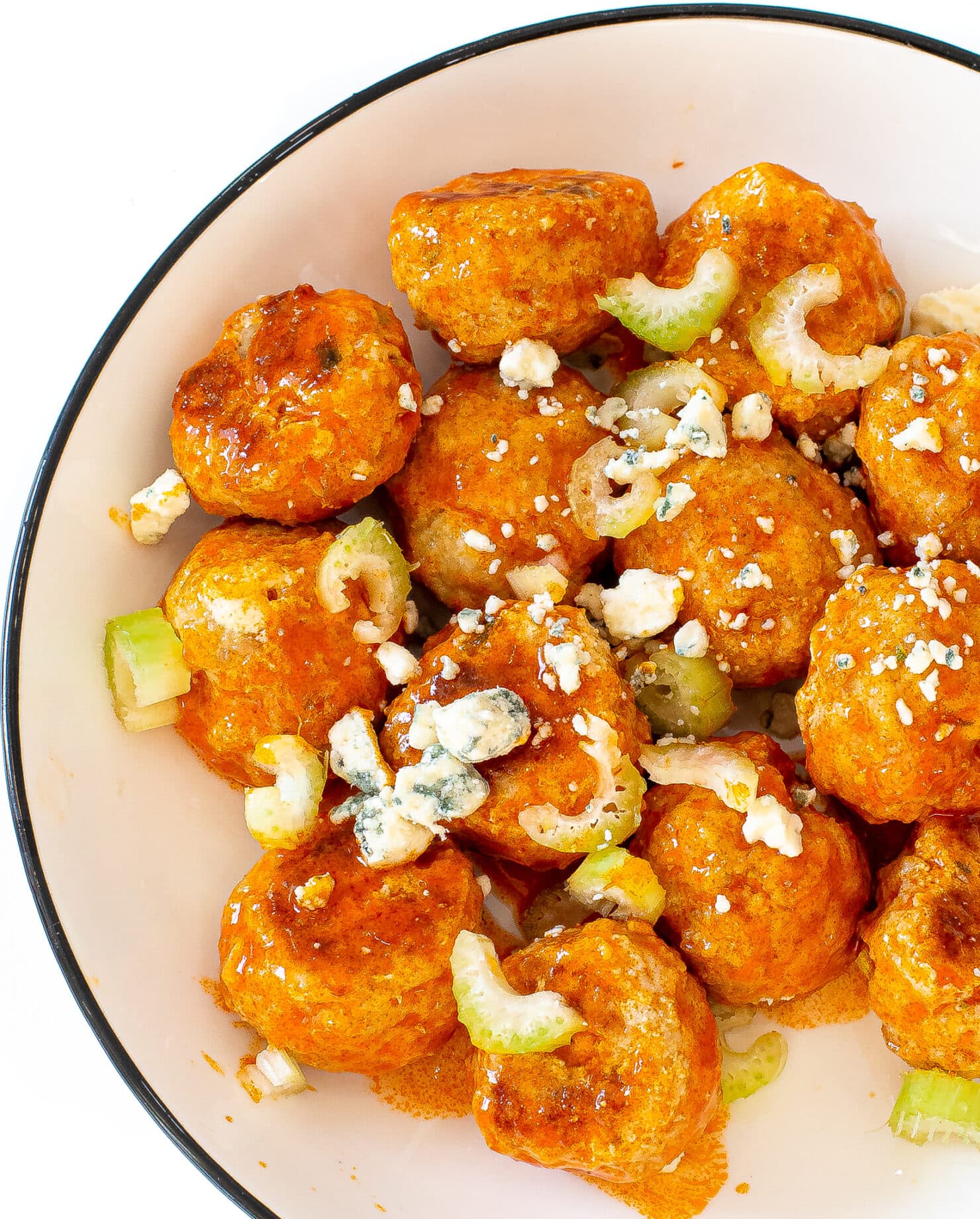 Blue Cheese Stuffed Chicken Meatballs