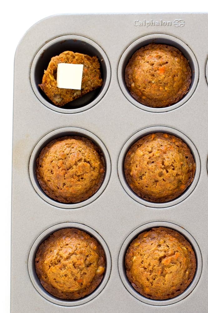 Healthy Carrot Cake Muffins
